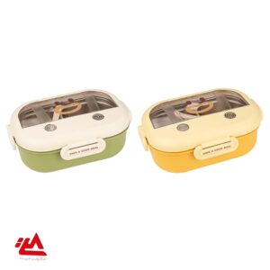 ظرف غذا داخل استیل ۲ بخشی ۴ قفل