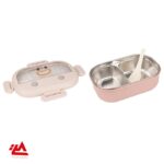 ظرف غذا داخل استیل ۲ بخشی ۴ قفل - تصویر 2