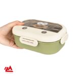 ظرف غذا داخل استیل ۲ بخشی ۴ قفل - تصویر 4