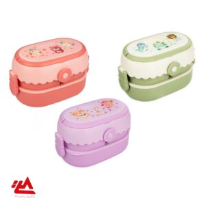 ظرف غذا ۲ طبقه فانتزی دسته دار