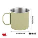 لیوان استیل مخصوص کمپینگ و طبیعت‌گردی با دسته تاشو - تصویر 6