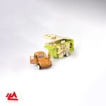 ماشین فلزی کمپر دایناسور درب بازشو موزیکال - تصویر 3